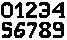 Voir le motif de grille de point de croix en taille relle: numero,chiffre,